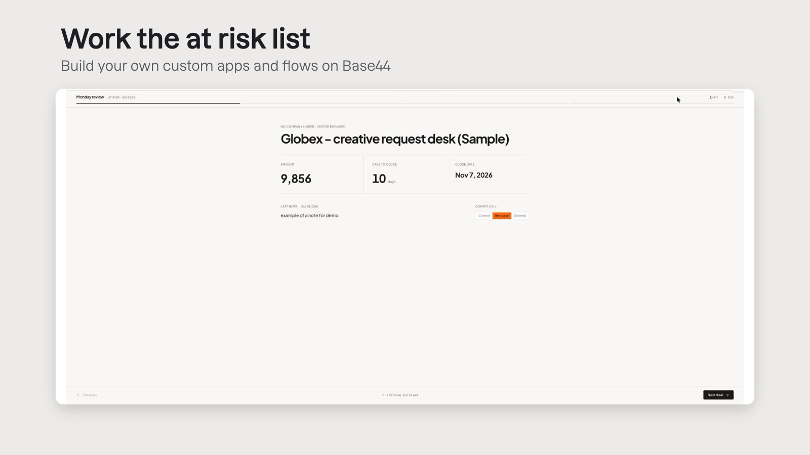 Reviewing at-risk HubSpot deals one at a time
